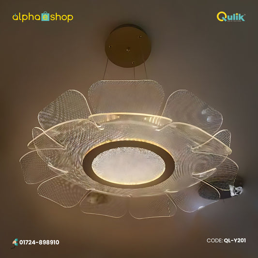 Qulik Modern Nordic Chandelier Decorative Hanging Flower Shape LED Ceiling Light (QL-Y201)