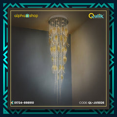 Qulik Modern Nordic Crystal Chandelier Decoration Pendant Hanging LED Ceiling Light (QL-JX5026)