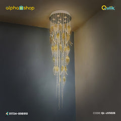 Qulik Modern Nordic Crystal Chandelier Decoration Pendant Hanging LED Ceiling Light (QL-JX5026)