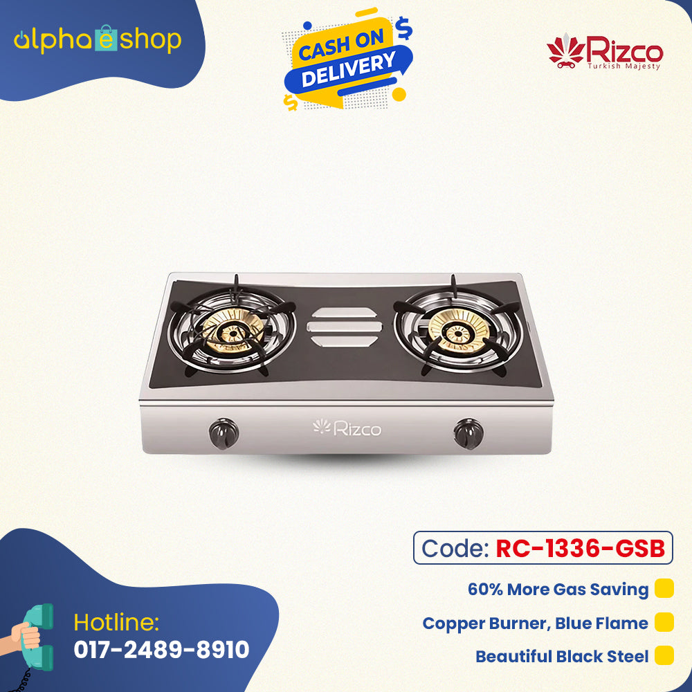 Rizco Gas Burner 27" RTZ 303 (Black & Silver) RC-1336-GSB