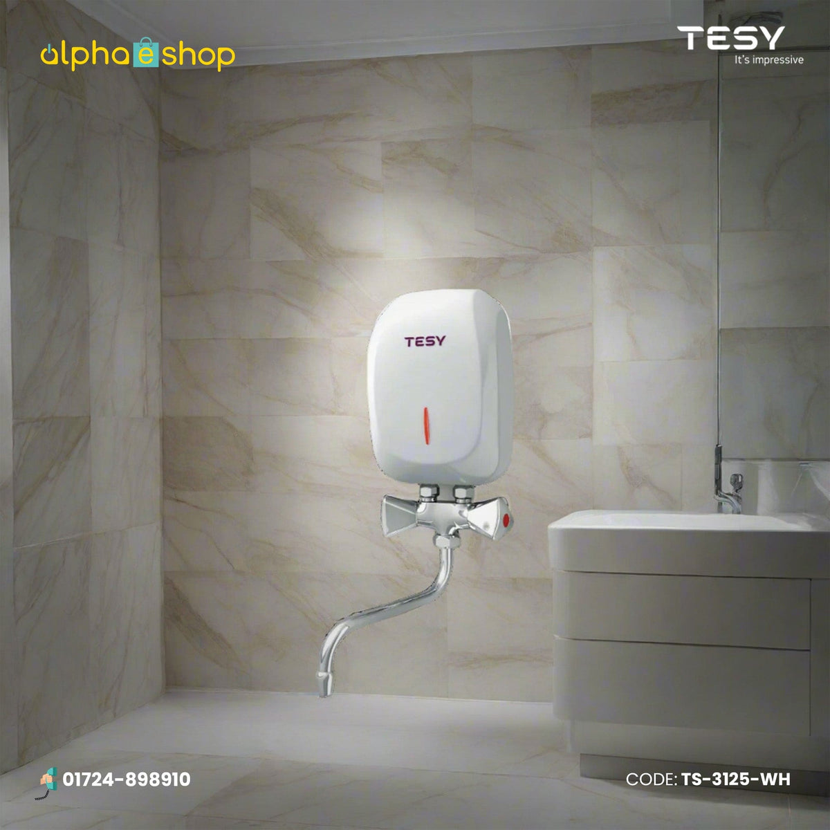 Tesy Instantaneous water heaters (White) TS-3125-WH