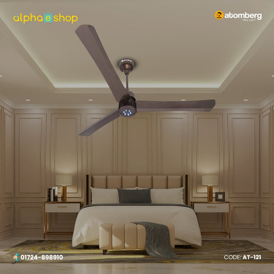 Atomberg Renesa + 48" 35W BLDC motor Energy Saving Anti-Dust Speed Indicator Light Ceiling Fan with Remote Control  ( Earth Brown )  AT-121