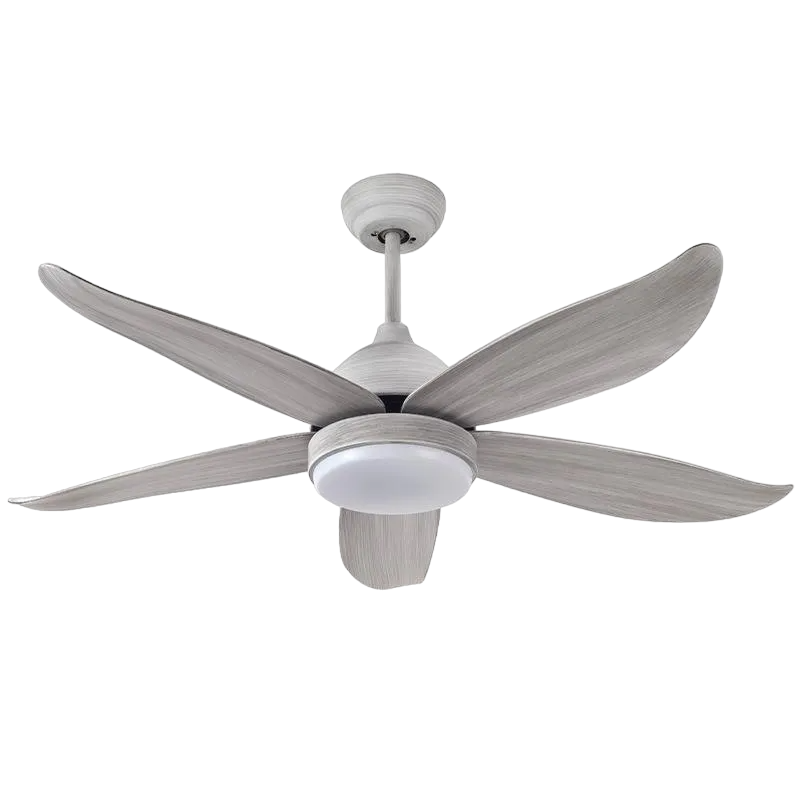 Qulik Q-6527-LW 56-Inch Modern Decorative Ceiling Fan with ABS Blades and Underlight in Wooden Grain