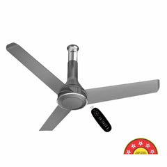 Havells Crista BLDC - 1200mm Dust Resistant coating Remote control Ceiling Fan (Slate Chrome) H-301