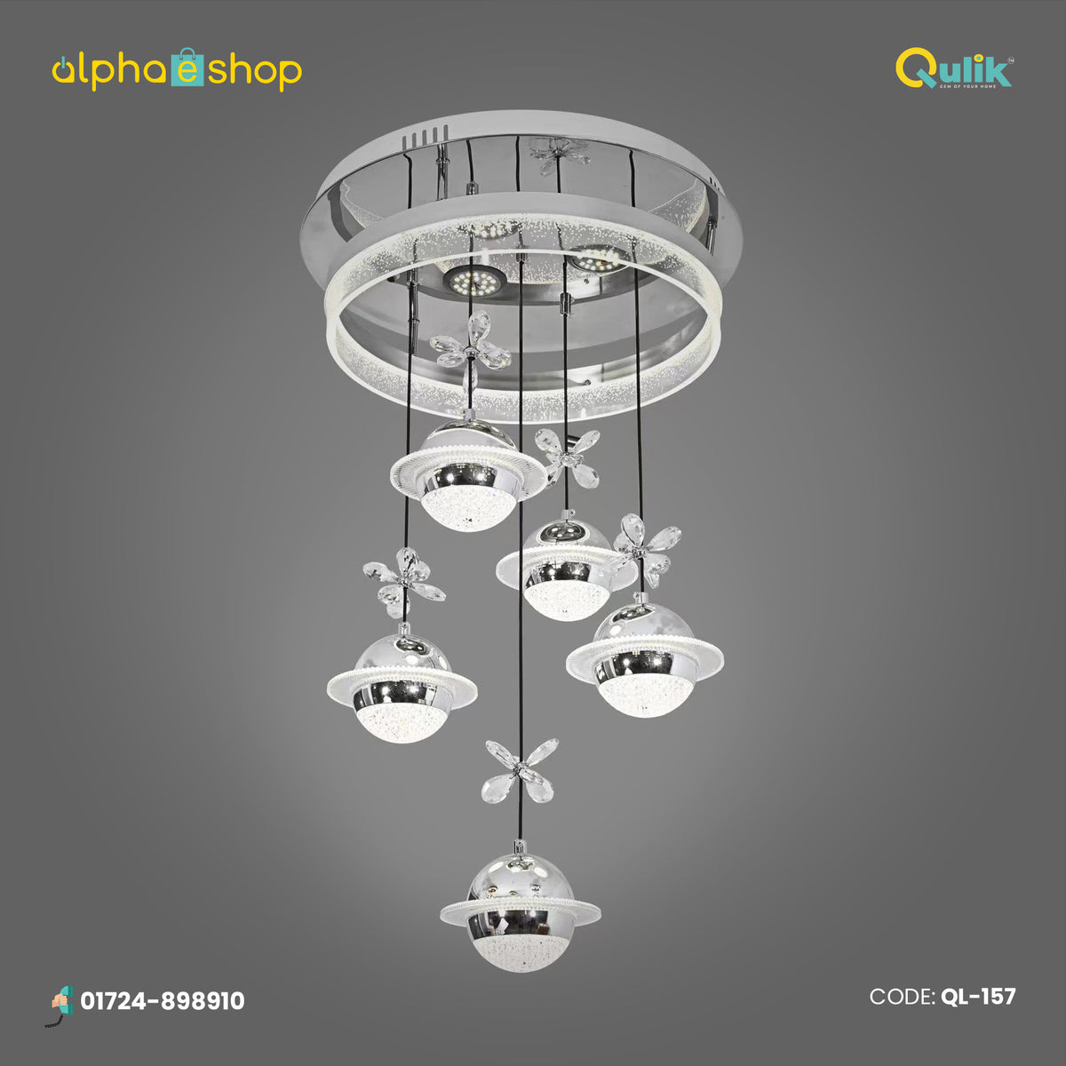 Qulik Modern Circle Ring Hanging Flower Pendant Light (QL-157)