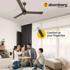 Atomberg Renesa + 56" 35Watt BLDC motor Energy Saving Anti-Dust Speed Indicator Light Ceiling Fan with Remote Control  ( Earth Brown )  AT-107