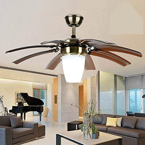 Luxury Lotus 42'' Brushed Nickel Coffee Blade 3 Color Underlight with Remote Control Ceiling Fan CF-601 - Ceiling Fan - Best Ceiling Fan Price in Bangladesh  | Alphaeshop.store