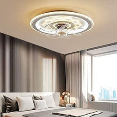 Luxury 42 " Modern Ceiling Fan with 36W led Light, Remote Control Noiseless  Chandelier Fan (Black ) CF - 673