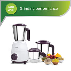 Philips HL7505 Daily Collection Mixer Grinder 500 W (White and Purple) PH-1012-MG