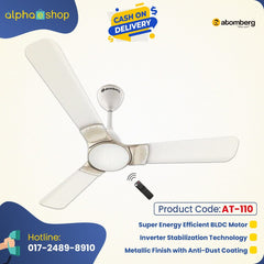 Atomberg Erica 48'' 35 W BLDC Motor Energy Saving Anti-Dust Speed Indicator Light Ceiling Fan With Remote Control ( Snow White ) AT-110