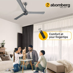 Atomberg Renesa+ 48" 35W BLDC motor Energy Saving Anti-Dust Speed Indicator Light  Ceiling Fan with Remote Control (Sand Grey) AT-123