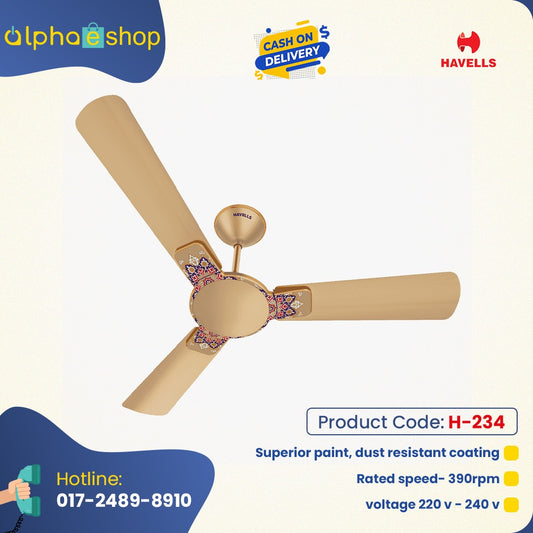 Havells ENTICER ART AAFREEN 56'' BEIGE GOLD  H-234