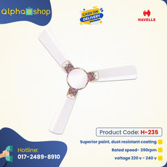 Havells ENTICER ART AAFREEN 56''  PEARL WHITE H-235