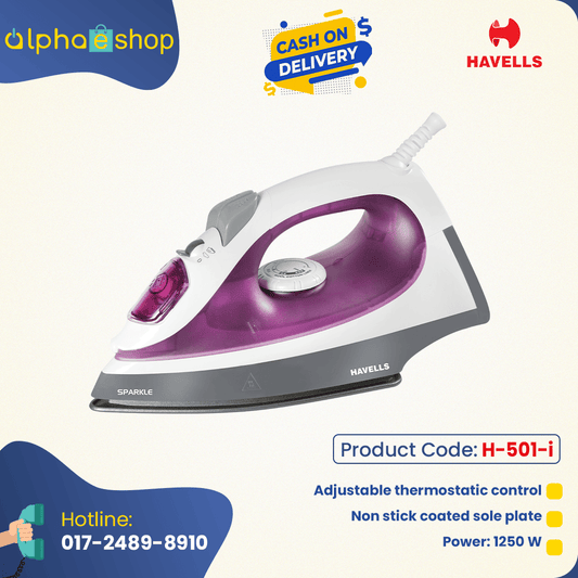 Havells Sparkle Steam Iron 1250 Watt