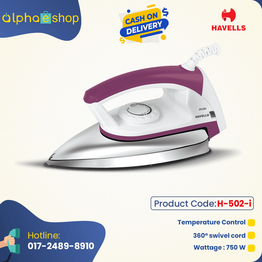 Havells Insta Dry Iron 750 Watt