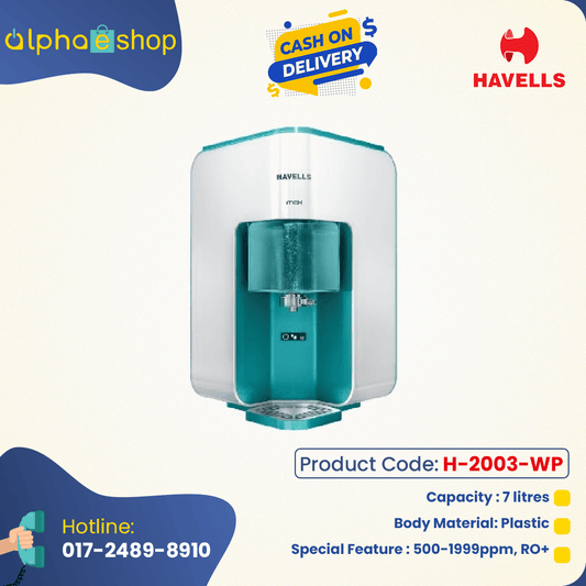 Havells Max RO+UV Water Purifier - 7L, ( Sea Green ) H-2003-WP