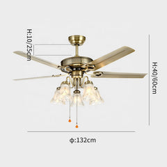 Yamada Alpha 52″ Anti-Bronze Underlight Remote Ceiling Fan Y-503