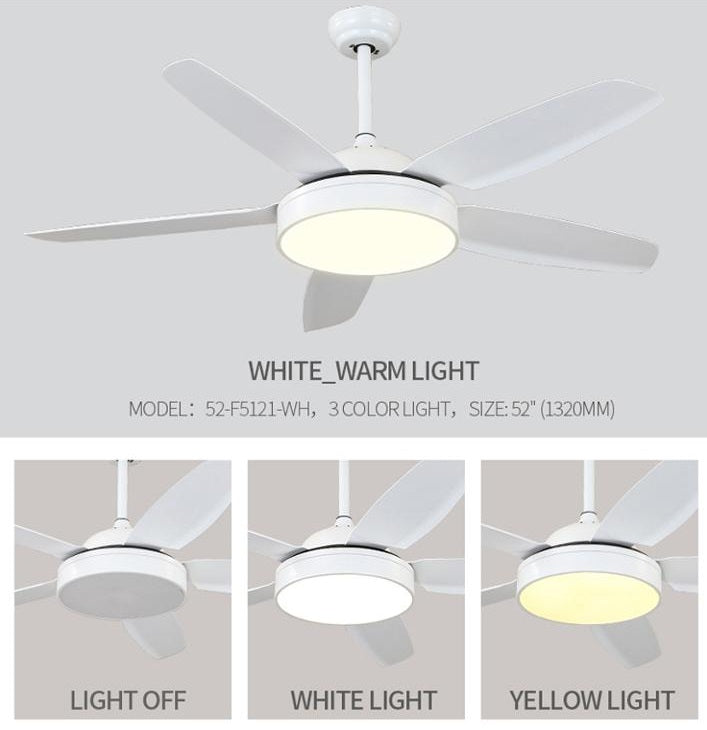 Yamade Alpha 52" White underlight  Remote Ceiling fan Y-516