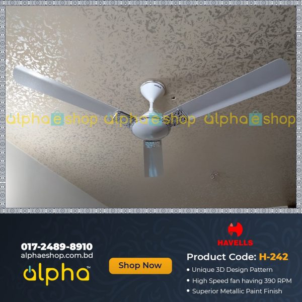 Havells ENTICER HUES 56'' Ceiling Fan White H-242 - Ceiling Fan - Best Ceiling Fan Price in Bangladesh  | Alphaeshop.store