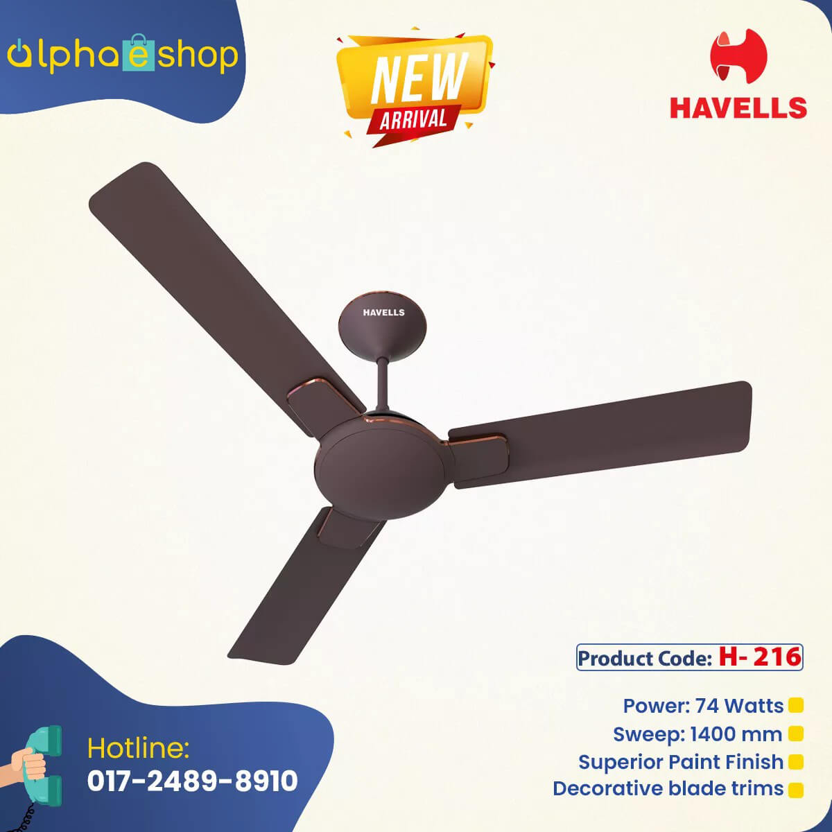 Havells Enticer 56” (Espresso Brown Copper) H-216