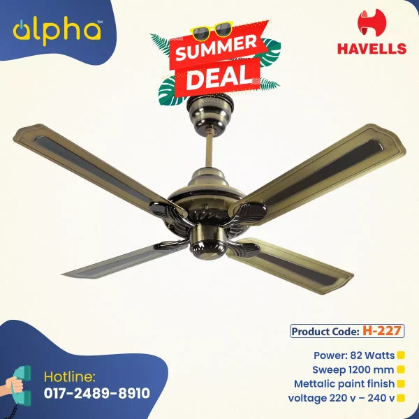 Havells Florence 48'' (Black Antique Brass) H-227