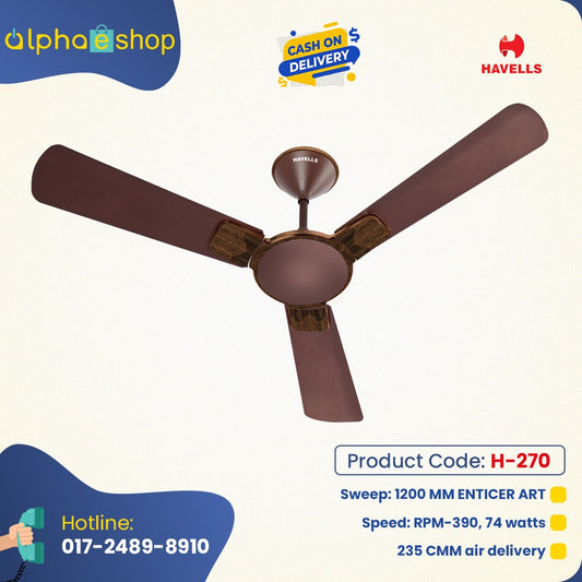 Havells ENTICER ART 56'' (Espresso Brown) H-270