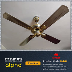 Havells Florence 48" Ceiling Fan (Nickel Gold) H-261