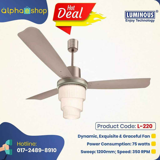 Luminous London Big Ben 48” Ceiling Fan (British Beige) L-220