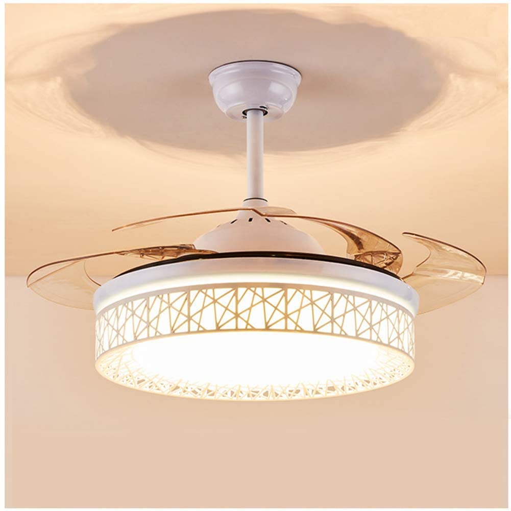 Luxury 42  Modern Retractable Silent 3 Light Remote Control Chandelier Ceiling fan  (Golden) CF - 635