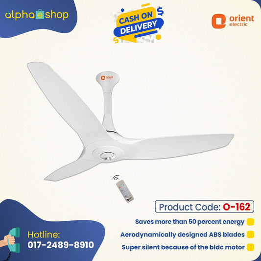 Orient AeroQuite BLDC Energy Saving With Remote 48" (White) O-162