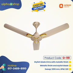 Orient Jazz Art 56'' Ceiling Fan  Topaz Gold (O-191)