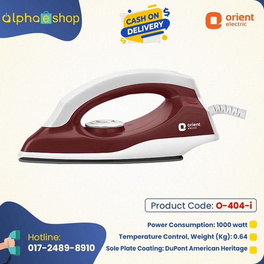 Orient Febrisoft Dry Iron 1000w ( Maroon)