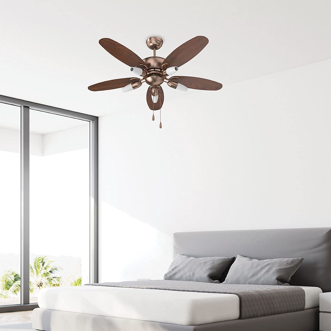 Polycab Superia SP02 48"  Designer Underlight Ceiling Fan (Antique Copper Rosewood)  PC-101