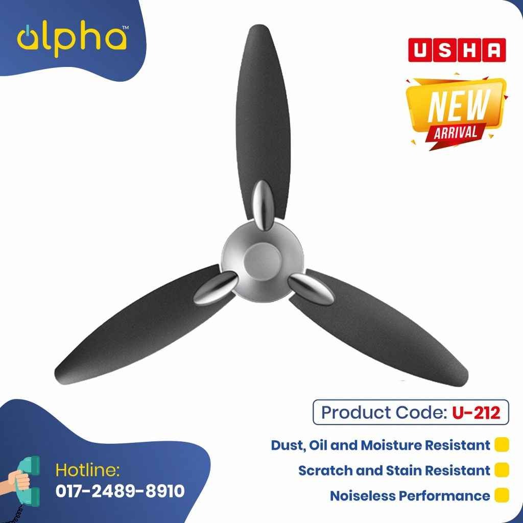 Usha Bloom Daffodil 50 (Grey and Black) U-212