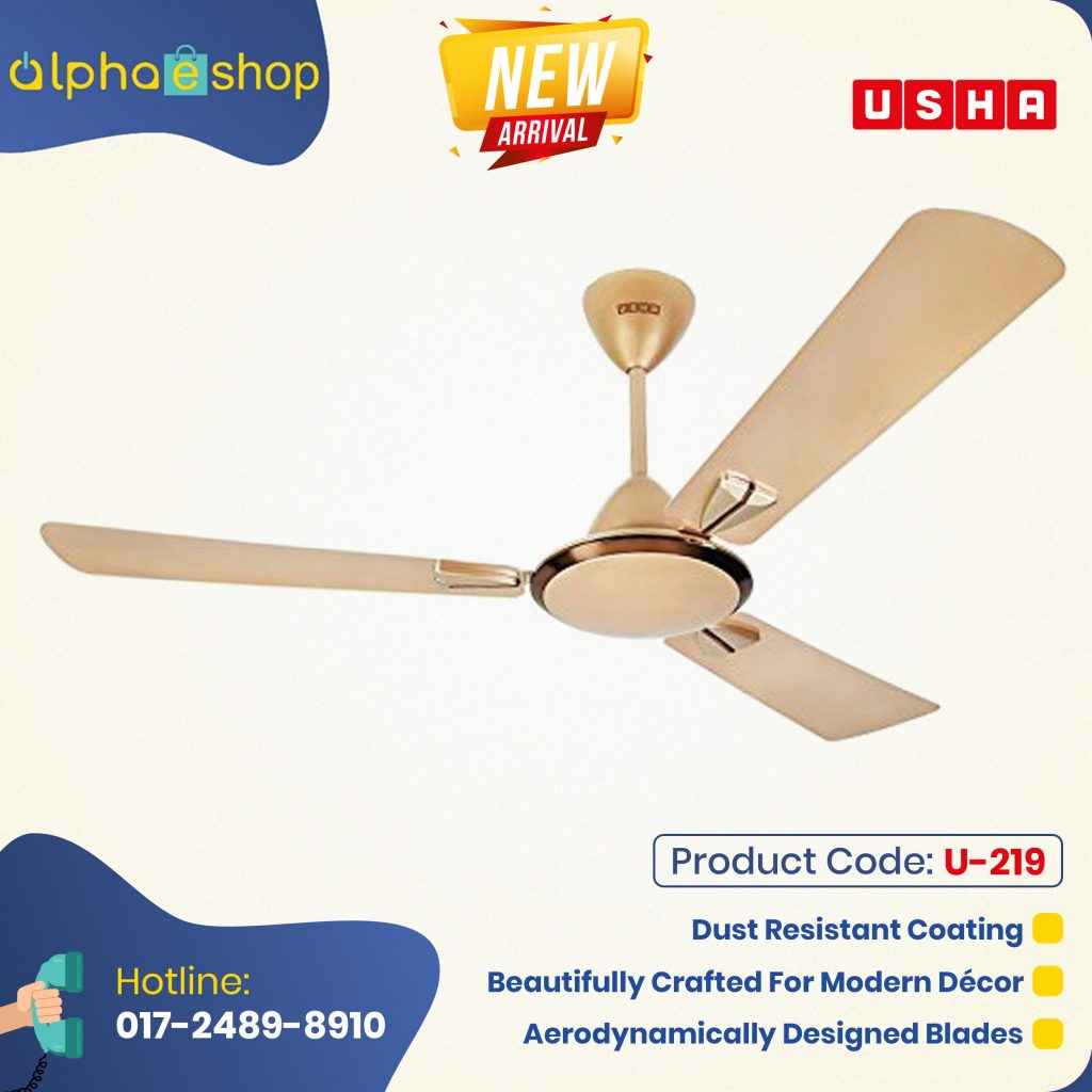 Usha Striker Galaxy 36 Anti Dust Ceiling Fan (Bright Gold) U-219