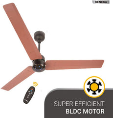 Atomberg Renesa 56" 35W BLDC motor Energy Saving Anti-Dust Speed Indicator Light Ceiling Fan with Remote Control  (Matt Brown ) AT-112