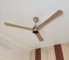 Atomberg Renesa + 48" 32W BLDC motor Energy Saving Anti-Dust Speed Indicator Light Ceiling Fan with Remote Control  ( Metallic Gold ) AT-108